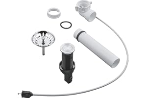 GROHE Zugstangen-Ablaufgarnitur (geeignet für alle Küchenspülenserien, Ø 35 mm, mit Siebkorbventil), edelstahl, 40986SD0