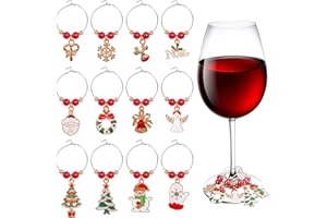 PHOGARY Znacznik do kieliszków do wina, zawieszka, pierścionki, oznaczenia, Boże Narodzenie, impreza, bar, napoje, dekoracja stołu