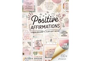 Positive Affirmations Vision Board Clip Art Book: Inspiring Words And Affirmation Cards For All Areas Of Life (2026 Vision Board Supplies)