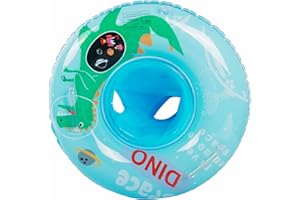 YAAVAAW Inflatable Baby Swimming Float, Baby Pool Float for 6-36 Months Baby Boy with Seat, Inflatable Baby Float Swimming Ring for Infant Toddler Kids 1-3 Years (Dinosaur)