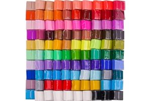 Tomorotec 100 Stück Polymer Clay Set, 82 Farben Ofenhärtende Modelliermasse, Starter Kit mit 5 Werkzeugen, Perfekt für DIY, Kunst, Schmuckdesign und Kinder, Einzeln Verpackt für Anfänger und Kreative