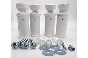 Brackets for Heated Towel Rail Radiators Set of Universal Fit Flat Or Curved White Turkish Zone