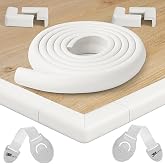 Happy Chlea Baby Corner Protector - Kit 2.4 m Total Coverage with 4 Corners and 1 Roll Edge Protector + 2 Safety Locks for Dr