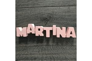 Framan MDF Personalizado con Nombres, Letras de Madera Decorativas con Nombres de Chico o Chica (Martina)
