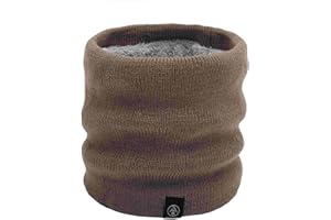 TRABIG Szalik z polaru, męski, zimowy, elastyczny szal kominowy, szal z dzianiny, podszewka polarowa, wielofunkcyjna chusta ocieplająca kark, chusta na szyję, dla mężczyzn i kobiet, na narty, rower,