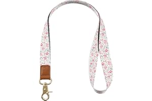 ‎INNOBETA INNObeta Schlüsselband, Umhängeband mit Metallring und Hohe Qualität Leder, Ideal für Handy, Schlüssel, Zweiseitiger Druck in Voller Farbe- Orchideenblütenblätter