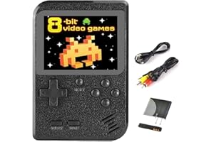 Fiotasy Kids Handheld Games Console with 400 Classic Retro Games, Portable Mini Handheld Video Games Console for Boy Girl, Christmas Birthday Gift Present for Children Adult (Black)