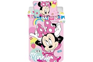 AC-DÉCO Reversible Bedding Set Minnie Rainbow – 100 x 135 cm – Baby