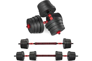 TEENO Dumbbells Barbell Set 30KG/20KG/15KG, Adjustable Dumbbells Weight Lifting Training Set For Man/Woman,Effective for Bodybuilding Fitness Home Training