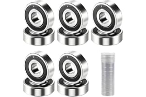 XSHAO® 10 Pcs 6200-2RS Roulement à Billes, Roulements à Bille 10 mm x 30 mm x 9 mm Double Blindage pour Tours/Moteurs/Imprimantes 3D/ Fraiseuses et Divers Appareils Mécaniques