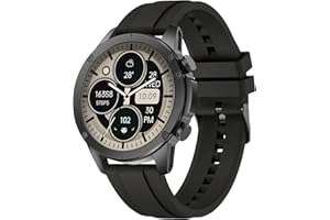 DUORIPE Smartwatch Uomo Militare, 1.43" AMOLED Orologio Smartwatch con Chiamate Bluetooth, 120 Sportive Smart Watch con Contapassi/Sonno/Cardiofrequenzimetro/SpO2, Impermeabil IP68 Smartband per Android iOS