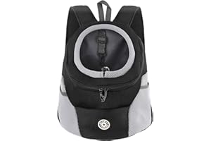 M MUNCASO Hundetrage-Rucksack Welpentasche Kleine Haustier-Fronttasche mit Atmungsaktivem, Head-Out-Design, Wasserdichter Boden für Reisen, Outdoor, Wandern