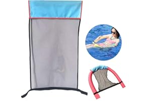 TOGETDREAM Nuoto Sedia Galleggiante Net Noodle Chair Piscina Galleggiante Letto Sedia Sede Acqua per Seduto Tempo Libero Nuoto per Adulti e Bambini(Nessun Bastoncino di Spugna)