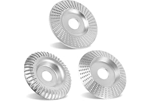 TECHFECTION 3 Stück Holz Schleifscheibe Raspelscheibe Set für Winkelschleifer, Holzschnitzscheibe Holz Hartmetall Schleifscheibe Holzarbeitungswerkzeug Winkelschleifer Winkelschleifscheibe 125/22mm