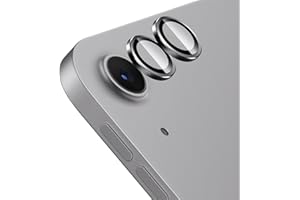Locofun Kameraschutz für iPad Air 6/7 11" / 13" (M2 2024/M3 2025) für Panzerglas, Einzeln Kamera Schutzfolie, 2 Stück Linse Folie Anti-Kratzen Individuelle Ring aus Metall -Schwarz