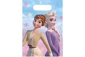 Procos - Party Loot Bags Disney Frozen II Wind Spirit Geschenktüten Süßigkeiten, 6 Stück, 6 Stück (1er Pack), 94074