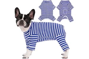 Axcimond Op Body Hund Langärmeliger Hundebody Nach Op für Kleine Mittelgroße Hunde Kastration Hund Hündin Rüde Welpen Pyjama Body Nach Op Hunde Wundschutz Anti Leck Operationsbody Hund