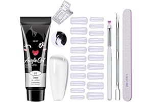 CUTIOLLY Poly Extension Gel Kit,Gel D'extension d'ongles en Poly,Démarrage pour Extensions D'ongles Polygel