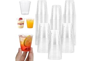 ZEFAN 200 st. snapsglas av plast, 5 cl/50 ml snapsglas, återanvändbara shotglas i plast, shotglas för fester, provsmakning, j