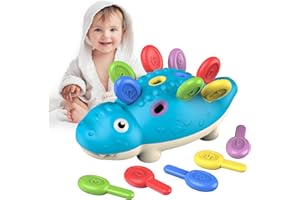 DFGEE Baby Sensory Montessori Toys for 2 Year Old, Toddler Toys Sensory Toys for Autism Counting Dinosaurs with Color Matching Sorting Toys Birthday Gifts for Kids 2 3 Years Old Boys Girls