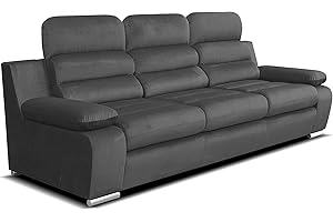 ROBIN INSPIRE ROBIN Amber Divano 3 Posti Con Funzione Letto Divano Letto Sofà Per Il Soggiorno Sofa Per La Camera Da Letto Divano Divani e Divani letto 238 x 96 x 95 cm Tessuto Kronos Antracite