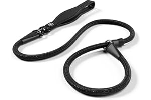 BullyBillows Anti-Pull Anti-Choking Training Dog Lead | 1.2m Active Light Dog Lead Designed With Graded Materials | Suitable For Strong Dogs | Suitable For All dog Breeds | Black