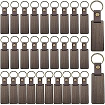 30 Stück Holz-Schlüsselanhänger Rohlinge – Blanko, Beschriftbar, Für DIY & Geschenke