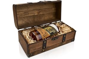 Pirate's Grog Honey Spiced Rum Gift Chest - 70 cl / 700 ml | Small Batch Premium Aged for Five Years with Caramel Flavours | 37.5% ABV & Infused with an Array of Spices | Suitable for Cocktails