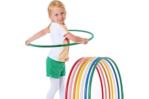 HOOPOMANIA Kids Hula Hoop Unicolor [Ø60cm - Ø80cm] Hula Hoop para niños Colorido