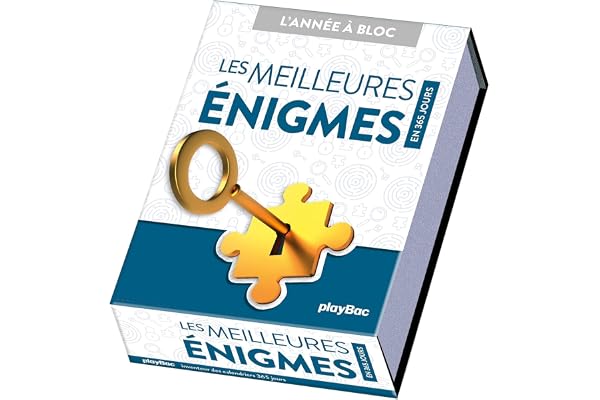 Calendrier les meilleures énigmes en 365 jours - Année à bloc