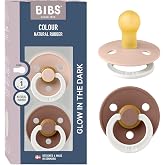 BIBS Colour Glow 2 Pack Pacifiers - BPA Free