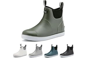 zaxunai Stivali Pioggia Gomma Uomo, Stivaletti Antinfortunistica Uomo, Stivali Da Pesca, Antiscivolo Comode Shorty Boots Scarpe Da Giardino