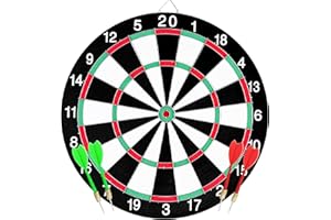 KIUIOM Classic Set, Profesional un Juego Completo de Dardos con Accesorios,Profesional Juego de Dardos para Adultos Tabla Flocado de Doble Cara con 4 Puntas de Acero