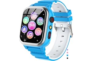 ‎JUBUNRER JUBUNRER Smartwatch dla Dzieci z 26 Gry Telefon dla Dzieci Pedometr Kalorie SOS Budzik Zegarek HD Camera Muzyka Wideo Stoper Inteligentny Zegarek dla Dzieci na Dzień Szkoły Prezenty Urodzinowe