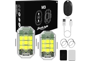 NEOVSUNY Auto Fernbedienung Blitzlicht,Led Blinklicht,Drahtloses LED-Blitzlicht mit hoher Helligkeit,7 Colours LED-Flugzeug-Blitzlicht und USB-Aufladung,Drohnen-Antikollisionslichter Flugzeug-Blitzlichter