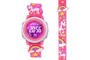 Dotodo Toys Gifts for 3 4 5 6 Year Old Kids, Watch for Girls Age 3-10 with Waterproof LED Lights Alarm - Best Gifts