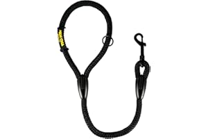 AVANZONA Laisse pour Chien Corde Nylon Ronde. Anti Tration Dressage pour Petits, Moyens et Grands Chiens. Fabriqué en Espagne. 60 cm. Noir.