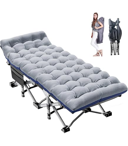 Sportneer Lit de camping, 72,9 cm de large pour adultes, lit pliable