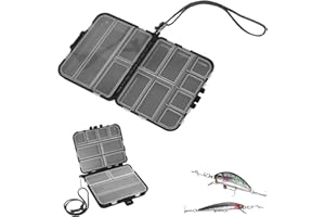 HWEEWANX 2 Stück Köderbox Angeln, Vielseitiger Angelkoffer für Angelzubehör, Robuste Angelbox zur Aufbewahrung von Angelköder & Angelblei – Wasserdicht & Kompakt für Outdoor-Angeltouren, 12x9.5x3.5cm