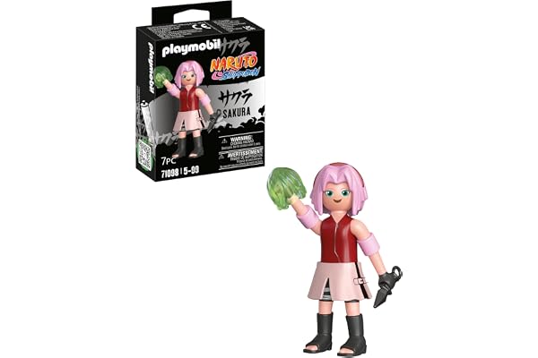 Playmobil 71098 Sakura - Naruto - Héros Issu de la série d'anime - pour reconstituer des scènes légendaires ou Inventer de Nouvelles Histoires - Dès 5 Ans