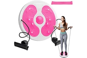 Flintronic Twist Disque de Taille, Disque de Torsion Fitness avec Corde, Twist Waist Board, Tour de Taille Torsion Disque, Planche d'équilibre Wobble Balance Board pour la Taille et Le Fitness