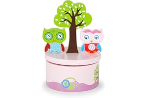 Mousehouse Gifts Children's Colourful Music Box Gift (Owls - It's A Small World)