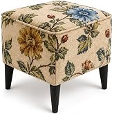Coart Home Puf ve Bench, Ahşap Ayaklı, Bej, 40x40 cm, Kare