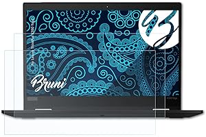 Bruni Schutzfolie kompatibel mit Lenovo ThinkPad X390 Yoga Folie, glasklare Displayschutzfolie (2X)