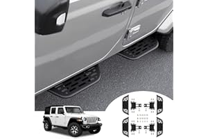 Utiiy Compatible with 2018-2023 Jeep Wrangler JL 4 Door Running Boards All Steel Build Black Side Steps for Front/Rear Door fit for Jeep Wrangler JL Accessories