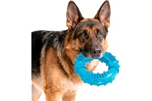 ElevaPulse Hundespielzeug Unzerstörbar Gummi Für Starke Kauer, Unzerstörbares Hundespielzeug, Kauspielzeug Hund, Spielerische Zahnpflege Ring Spielzeug Für Kleine, Mittlere & Große Hunde﻿(13cm)