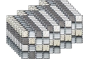 HEPENG EasyLife 40 adesivi per piastrelle da parete, 10 x 10 cm, adesivi impermeabili e autoadesivi, per la decorazione domestica (Set7)