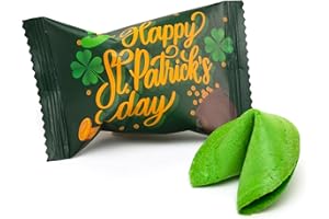 ‎LUCKY TREATS Lucky Treats - St. Patricks Day Glückskekse Grün - 25 Stück - Frisch & Regional - Mit liebevollen Botschaften auf Deutsch und Englisch - Gastgeschenke Vegan