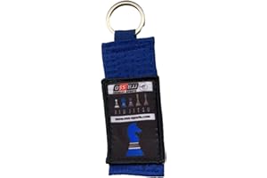OSS-BJJ COMBAT SPORTS OSS Combat Sports BJJ Life Rank Llavero para brasileño Jiu Jitsu MMA Gear All Belt Rankings Llavero de regalo (azul)