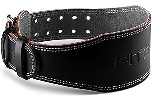 ‎FITGRIFF Fitgriff® Klassischer Gewichthebergürtel - 100% Leder - für Damen und Herren - Gürtel für Bodybuilding, Krafttraining, Gewichtheben - Classic Leather Weightlifting Belt